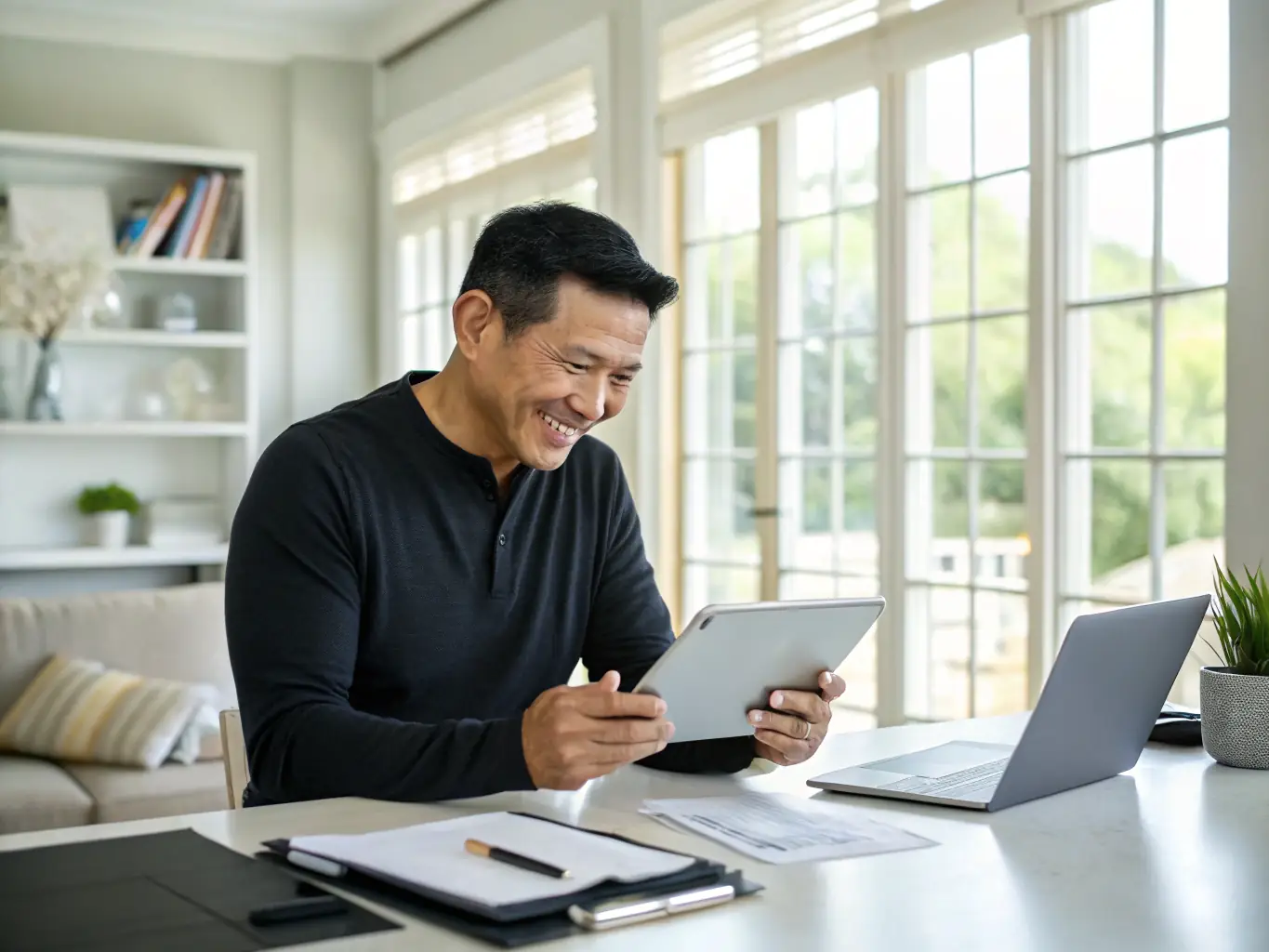 A provider celebrating a successful project completion, showcasing the potential revenue opportunities and business growth available through the ConnectWorks platform.