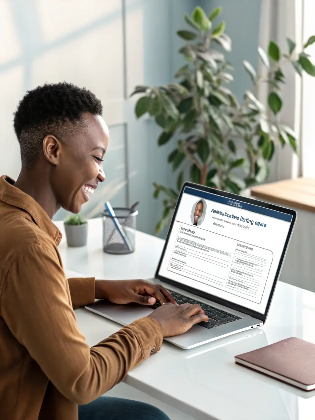 A client submitting a project request form on the ConnectWorks platform, detailing their specific needs and requirements for a tech or AI project.