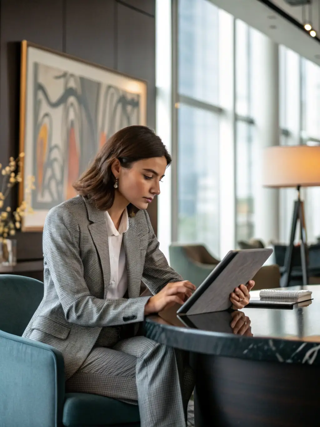 A client selecting a provider from the received bids on the ConnectWorks platform, based on expertise, price, and proposed solution.